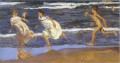 Joaquin Sorolla en cours d’exécution enfants plage bord de mer impressionnisme